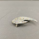 Vintage Shiny Brooch Silver Tone Art Deco Sparkling Stones #0619 - Brochen