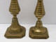 -BELLE ANCIENNE PAIRE De BOUGEOIRS BRONZE Déco Table BOUGIE COLLECTION  E - Chandeliers, Candelabras & Candleholders