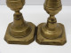 Delcampe - -BELLE ANCIENNE PAIRE De BOUGEOIRS BRONZE Déco Table BOUGIE COLLECTION  E - Candeleros, Candelabros Y Palmatorias