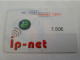 FRANCE/FRANKRIJK  / €7,5 / IP-NET GLOBE/ EUROPE/ASIE      / PREPAID  MINT     ** 14712** - Voorafbetaalde Kaarten: Gsm