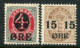 DENMARK 1904  Surcharges LHM / *.  Michel 40Z-41 - Nuovi