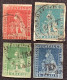 Toscana 1851 Sa.4–5-6-7= 1170€, 1cr, 2, 4, 6 Crazie Used (Tuscany Toscane - Toscana