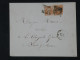 BY4 FRANCE LETTRE 1858  PARIS A LA CHAPELLE  + 2X NAPOLEON 40C COUPE SERPE  +AFF. INTERESSANT ++ - 1853-1860 Napoleon III