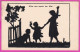 297083 / Illustrator Silhouette Art M. Ernst - "Alles Neu Macht Der Mai " Girls Boy Bird Tree 1921 PC A.R. & C.i.B. 461 - Silhouettes