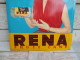 Ancienne Plaque Tôle Publicitaire Cake Rena Vintage - Food