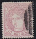 1870-ED. 105 GOB. PROVISIONAL. EFIGIE ALEGÓRICA DE ESPAÑA- 10 MILESIMAS ROSA-USADO PARRILLA CON NUMERO - Used Stamps