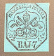 Stato Pontificio 1852 7 B.azzuro Sa.8=3500€  Rare Mint* (Etats Pontificaux Roman States Vatican Italie Neuf Italy Italia - Papal States