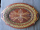 Vintage Hand Carved And Painted Wooden Plate For Home Décor #0644 - Assiettes