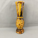 Vintage Hand Carved And Painted Wooden Vase For Home Décor 36cm #0646 - Vases
