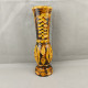 Vintage Hand Carved And Painted Wooden Vase For Home Décor 36cm #0646 - Vasen