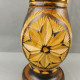 Delcampe - Vintage Hand Carved And Painted Wooden Vase For Home Décor 31cm #0647 - Vasen