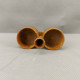 Delcampe - Vintage Hand Carved Wooden Salt And Pepper Holder For Home Décor #0655 - Sonstige & Ohne Zuordnung