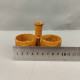 Delcampe - Vintage Hand Carved Wooden Salt And Pepper Holder For Home Décor #0655 - Altri & Non Classificati