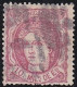 1870-ED. 105 GOB. PROVISIONAL. EFIGIE ALEGÓRICA DE ESPAÑA- 10 MILESIMAS ROSA-USADO PARRILLA CON NUMERO - Used Stamps