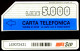 G 325 C&C 2354 SCHEDA TELEFONICA USATA INCURIOSIRE VARIANTE TRIPLA FALLA ROSA - Errori & Varietà
