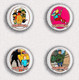 Delcampe - 210 X TINTIN BADGE BUTTON PIN SET 5 (1inch/25mm Diameter) - Pins