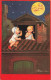 Illustrateur - Colombo - Deux Enfants Au Clair De Lune - Sur Fond Rouge - Carte Postale Ancienne - Colombo, E.