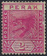 MALAYA PERAK 1892 QV 2c Rose SG62 MH - Perak