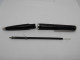 Vintage Ballpoint Pen Black Plastic Chrome Metal Trim 70's #0793 - Pens
