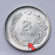 MINT ERROR 1978 Turkey 2 1/2 Lira Coin - Turquie