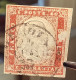 Sardegna Sa.16A RARE PLATE FLAW ! 1855 40c Rosso Scarlatto GENOVA 1857 VF   (Italy Sardaigne Sardinia - Sardinië