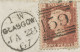 GB „159 / GLASGOW“ Scottish Duplex (6 THIN Bars Same Length, Time Code „1 W“, Datepart 19mm) On Superb Cover W. QV 1d - Cartas & Documentos