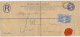 GB 1902, QV 2d Blue Large Postal Stationery Registered Envelope (Huggins & Baker RP23 Size H2) Uprated With EVII 2½d - Storia Postale