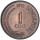 Monnaie, Singapour, Cent, 1973, Singapore Mint, TTB, Copper Clad Steel, KM:1a - Singapour