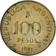 Monnaie, Argentine, 100 Pesos, 1981, TTB, Brass Clad Steel, KM:85a - Argentine