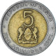 Monnaie, Kenya, 5 Shillings, 1997, British Royal Mint, TTB, Bimétallique, KM:30 - Kenia