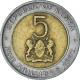 Monnaie, Kenya, 5 Shillings, 1997, British Royal Mint, TTB, Bimétallique, KM:30 - Kenya