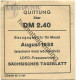 Deutschland - Sächsisches Tageblatt - Quittung über DM 2.40 - Bezugsgebühr Für Den Monat August 1952 - LDPD Pressevertri - 1950 - ...