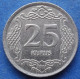 TURKEY - 25 Kurus 2010 KM# 1242 Monetary Reform (2009) - Edelweiss Coins - Turquie