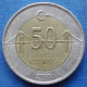 TURKEY - 50 Kurus 2010 KM# 1243 Monetary Reform (2009) - Edelweiss Coins - Turquie