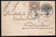 1904 SWEDEN UPRATED 4 Öre PS ENVELOPE (Mi.U7) W. 1 Öre Faz. 61, LULEA TO DRESDEN, GERMANY - BLUE CANCEL ! - Entiers Postaux