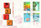 Taiwan Formosa Republic Of China FDC Art Drawings Traditional Sports Climbing Air Balloon - 8$,4$,2.50$ And 1$ Stamps - FDC