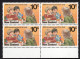 NEW ZEALAND 1979 I.Y.C. 10c "CHILDREN" SELVEDGE BLOCK OF (4)  MNH - Blocks & Sheetlets