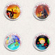 Delcampe - 140 X THE LITTLE PRINCE BADGE BUTTON PIN SET (1inch/25mm Diameter) - Pin's