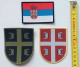 Serbia - Original Patches Flag And Coat Of Arms , Abzeichen , Parche , Ecusson -  Armed Forces Patch - Ecussons Tissu