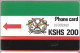 CARTE-MAGNETIQUE-KENYA-KSHS200--TBE - Kenia