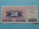 50 Pedeset Dinara > Bosnia Herzegovina - 1992 ( Zie/voir Photo / See Scans ) XF Circulated ! - Bosnien-Herzegowina