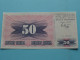 50 Pedeset Dinara > Bosnia Herzegovina - 1992 ( Zie/voir Photo / See Scans ) XF Circulated ! - Bosnia And Herzegovina