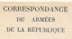 CPFM Officielle - Correspondance Des Armées De La République, Drapeaux Stern Pour Civils Mod B, Variété "de Armées" - Lettres & Documents