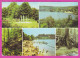 292683 / Germany DDR Buckow (Märkische Schweiz)  Parl Lake Beach  PC USED Strausberg 197? - 10 Pf. Neptunbrunnen  - Buckow