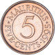 Monnaie, Maurice, 5 Cents, 1995 - Maurice