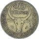 Monnaie, Madagascar, 20 Francs, 4 Ariary, 1979 - Madagaskar