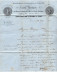 LETTRE FACTURE  DES MINES ET FONDERIES DE ZING DE LA VIEILLE MONTAGNE - 1856 -AFFRANCHIE N°14 BLEU FONCE - - 1800 – 1899