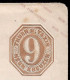 1861 SELTEN - THURN U. TAXIS 9 Kr GANZSACHENUMSCHLAG Mi. U 8 B SIGNIERT EBEL - Covers & Documents