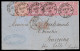 1868 NDP MiF FALTBRIEF ½Gr Mi. 31,1Gr(4) Mi.4 HAMBURG N. TOURCOING, FRANKREICH - Briefe U. Dokumente