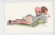 Illustrateur MAURICE PEPIN - Jolie Carte Fantaisie Coquine Femme Allongée Montrant Son Derrière - PORTE BONHEUR SÉRIE 23 - Pepin